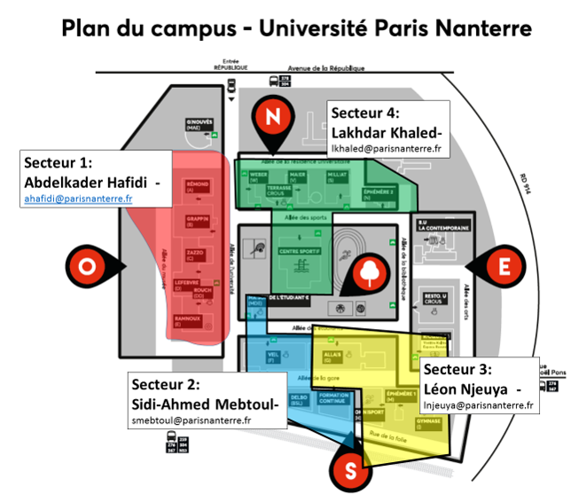 Plan du campus - Université Paris Nanterre - Portail institutionnel